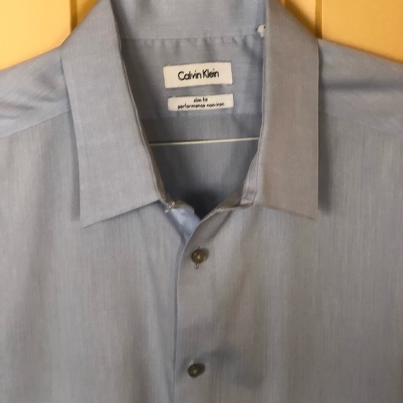Calvin Klein Slim Fit Men’s Dress Shirt 17 1/2 - Picture 2 of 16